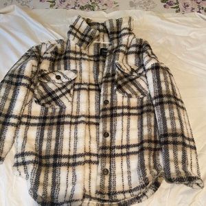 PLAID TEDDY JACKET